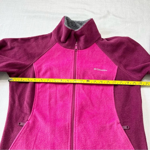 Columbia Fleece Jacket Womens Large Purple Full Zip Omni-Heat - Picture 2 of 8